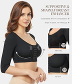 BRABIC Upper Arm Shaper for Women Fajas Post Surgery Compression Sleeves Front Closure Bra Arm Lipo Shapewear Tops
