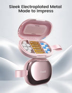 Travel Pill Organizer, Adjustable 3-6 Compartments Portable Pill Box, Small Pill Case Daily Medicine Container, Moisture Proof Metal Storage, Dry Holder Vitamin Supplement for Pocket Purse