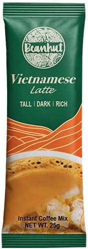 Beanhut's Vietnamese Latte, Instant Coffee Mix, 3 in 1 Coffee Mix, 25g x 50 sticks(2.75 lb)