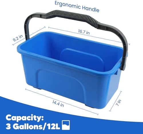 17Pcs Car Wash Kit with Bucket, Car Cleaning Kit with 62" Long Handle Car Wash Brush Mop, Mitt Duster Wheel Brush Detailing Brushes Towel, Car Washing Supplies for Cars RV Truck Exterior and Interior