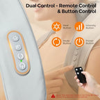 Neck Massager with Heat, Shiatsu Back and Neck Massager for Pain Relief Deep Tissue, 6D Kneading Massager for Neck, Shoulders, Back and Legs, Portable Shoulder Massager Dad Mom(Gray)