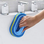 Cleaning Brush for Bathroom Kitchen Bathtub Toilet Cleaner All Purpose Shower Sponge Scrubbing Brush with Ergonomic Handle
