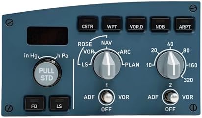 SYDYSOSO Cockpit Simulator 320 Series FCU-L, 1:1 Scale Flight Simulator Training-Inspired Control Panel, Metal Construction, USB Plug & Play, PC Compatible
