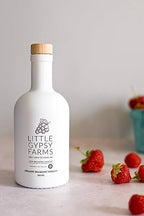 Organic Balsamic Vinegar from Little Gypsy Farms | First Cold-Pressed and Oak Barrel Aged | Notes of Fig with Strawberry Finish | Single Family Farms in Greece (350ml)