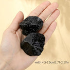 XIANNVXI Black Tourmaline 1.8-2.2" Large Raw Crystals and Healing Stones Natural Rough Crystal Rocks for Decor Gifts Tumbling Cabbing Polishing Fountain Rocks 1PCS