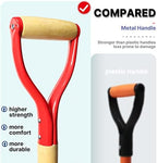 VNIMTI Garden Fork,4-Tine Spading Fork,Compost Fork,Steel Digging Fork,45Inch,Steel Y-Grip,Wooden Handle