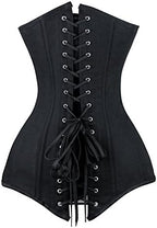 Charmian Women's 26 Steel Boned Cotton Long Torso Hourglass Body Shaper Corset