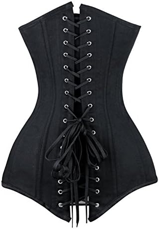 Charmian Women's 26 Steel Boned Cotton Long Torso Hourglass Body Shaper Corset