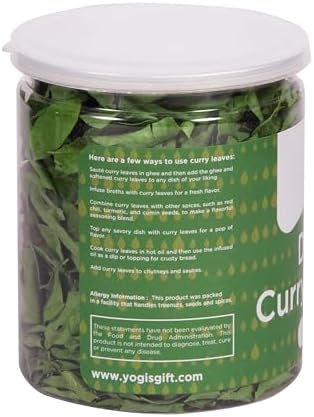 Dried Curry Leaves 0.7 Oz (900+ Leaves) | Aromatic Flavor of Whole Curry Leaves | Kari Patta | Tray Dried Fresh Cury Leaves | Whole Herb to Flavor all Food | Natural Herbs