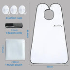 Beard Bib, Non-Stick Beard Apron, Waterproof Hair Trimming Catcher, Breathable Hair Catcher for Shaving, Premium Shaving Accessories for Men, Gifts for Men