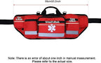 Professional First Aid Waist Pack,Medical Trauma Bag with Reflective,Portable First Aid Fanny Pack - for Emergency at Home,Outdoors,Hiking,Red