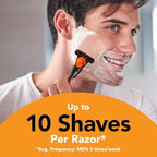BIC Comfort 3 Refillable Three-Blade Razor for Men, Sensitive Skin Razor For a Comfortable Shave, 1 Handle and 6 Cartridges, 7 Piece Razor Set