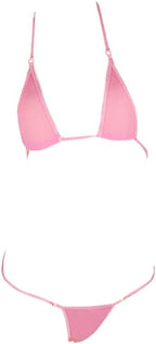 LinvMe Women's Extreme Sexy Hot Silk Micro Bikinis Set Mini Thong Swimwear