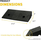 Rubber Curb Ramps for Driveway Curb Ramps for Sidewalks Door Ramps for Thresholds Heavy Duty 2 Pack 3 inch Rise Ramps for Wheelchairs Shed Ramp for Riding Mower 7000lbs Powersport Loading