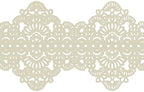 Funshowcase Large Pre-Made Ready to Use Edible Cake Lace Art Nouveau Style Applique Ivory White 14-inch 10-piece Set