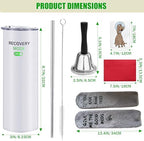 6 Pcs Funny Get Well Gift Box for Men Women 20oz Hospital Mug Fuzzy Funny Recovery Cotton Socks Silver Steel Tea Hand Bell and DIY greeting cards Get Well Soon Gifts Self Care Package