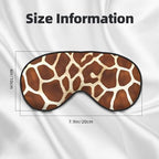 Giraffe Print Sleep Mask Adjustable Eye Shade Cover Light Blocking Eye Masks for Women Men Gifts Travel