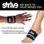 Strive Wrist or Foot Ice Pack Wrap, Hot & Cold Therapy, Pain Relief Gel Compression, 360 Degree Coverage for Rheumatoid Arthritis, Tendinitis, Carpal Tunnel Pain, Injuries, Swelling, Bruises (2-Pack)