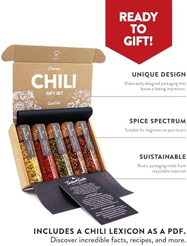 TIMBER TASTE® Hot Chili Gift Set for Women [UP TO 600,000 SCOVILLE] - 5 Gourmet Spicy Seasoning Blends | Pepper Cooking Collection | Spice Sampler | Spicy Food Picks for Adults | Chili Pepper Flakes
