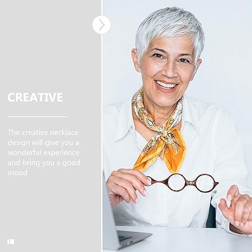 GLEAVI Neck Halter Reading Glasses Portable Folding Magnifying Lens Eyewear for Men and Women Lightweight 5.5 Inch Reading Aid for Travel and Daily Use 1.5