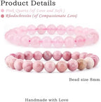 NCB 2.3-Piece 4mm Natural Crystal Gemstone Stretch Bracelets – Handmade Reiki Energy Healing Jewelry for Meditation,Yoga, Unisex