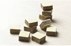 Gastone Lago Party Variety Wafers Cream Filling 8.82 oz, 250g (Pack of 3) (Chocolate / Vanilla / Strawberry, 3-Pack)