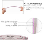 25PCS Floral Professional Nail Files 80/100/150/180/240 Grit, Emery Boards Nail Files for Natural Nails and Acrylic Nails, Double Sided Emory Boards limas para unas acrilicas Reusable Manicure Tools