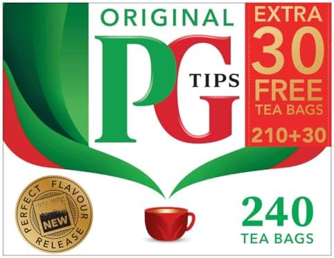 PG Tips Black Tea Non-Pyramid Tea Bags - 240 Count