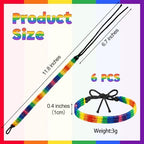 NEBURORA LGBT Pride Rainbow Bracelets For Bisexual Gay Lesbian Couples Handmade Braided Adjustable LGBTQ Bracelets Pride Month Friendship Bracelet Gifts for Men Women