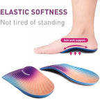 3/4 Orthotics Shoe Insoles for Men Women, High Arch Supports Shoe Inserts for Plantar Fasciitis, Flat Feet, Over-Pronationand Heel Pain (Men 6-7/Women 8-9)