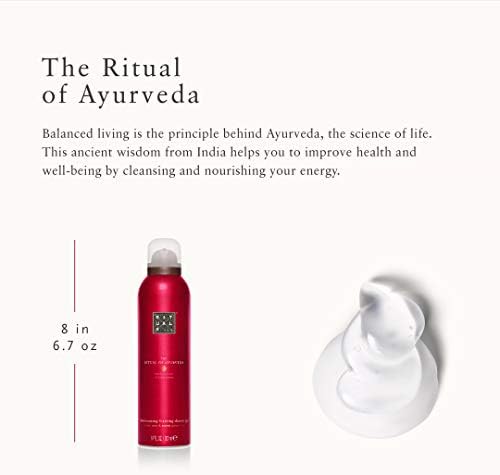 RITUALS The of Ayurveda Foaming Shower Gel - Fragrant Body Wash with Sweet Almond Oil & Indian Rose - 6.7 Fl Oz