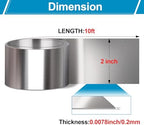 Vigorous 304 Stainless Steel Foil Roll, 2" x 10Ft Stainless Steel Sheet, Full Hard, 0.2mm Thick Stainless Steel Flashing for DIY, Arts & Crafts Project, Decoration, Protection, Kitchen and Bath