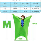 Sock Sensory - 47" L x 27" W, Dynamic Movement Sensory Sock Body Sock,Good for Height:45"- 54",at 6-9 Years Old (Green, M)