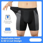 CARER Incontinence Underwear for Men Washable Mens Incontinence Underwear for Bladder Leak Protection 80ML Reusable Leak Proof Underwear for Men Urinary Incontinence Boxer Shorts (2 Black/2 Blue, 2XL)