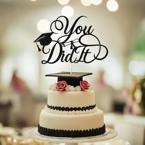 You Did It Cake Topper,Congrats Grad Cake Decor,2026 Graduation decoration gift Party Decorations