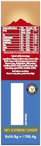 Kenco Flat White Instant Coffee Sachets s 8x14.8g (Pack of 5, Total 40 Sachets, 592g)