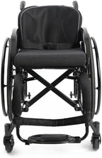 Sports Wheelchair, Durable & Lightweight, 15.7-Inch Wide Seat, Black, Steel Frame, Mag & Spoke Wheels