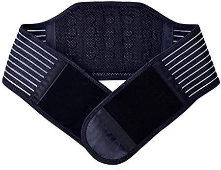 Lumbar Brace Belt Lower Back Support with 21 Pcs Magnets Waist and Abdomen Heating Therapeutic Magnets Pain Relief Unisex (Size : XL)