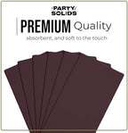 Party Solids Brown Dinner Napkins Disposable 8" x 4" Folded - 40 Pcs 2 Ply Brown Napkins Disposable Paper Guest Towels for Bathrooms, Dinners, Everyday Parties & Party Supplies