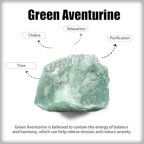Green Aventurine Raw Stones 1PC, Gemstones Raw Stones and Healing Crystals, Hand Carved Natural Pocket Raw Crystals for Decoration Tumbling, Garden, Home Decor(1.18"-1.97")