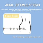 Metal Anal Balls, Stainless Steel Anal Sex Beads Butt Plug Bead with 5 Metal Balls String Rope BDSM Toys Vaginal Dialator Spreader Masturbation Anal Beeds Training for Women Men Beginner (Silver)