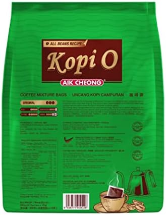 Aik Cheong Kopi-O Bags/Original/Finest Liberica Beans Roasted To Perfection/Coffee Freshness Instantly Sealed/ 20s x 10g/pack