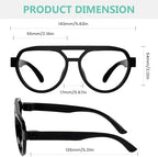 Eyekepper 6-Pack Oversized Blue Light Reading Glasses for Women – Pilot Style Computer Readers with Screwless Spring Hinges