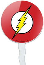 The Flash Lightning Bolt Logo Cupcake Picks Toppers Decoration Set of 6
