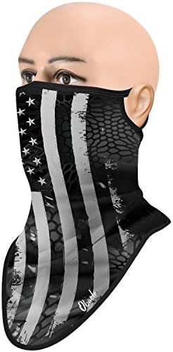Obacle Neck Gaiter Face Mask with Ear Loops Bandana Face Mask Scarf Face Cover for Men Women