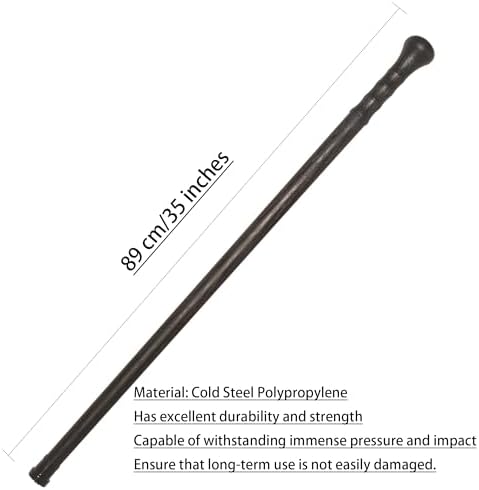 Cane Hiking Stick Mountaineering Stick Black Walking Hiking Men and Women 35 inches