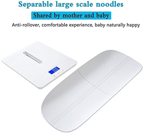 Baby Scale,Multi-Function Toddler Scale,Digital Portable Pet Baby Weight Scale,Infant Scale with Hold Function, Large LCD Display Height Tray 2 in 1 Capacity220Ib(White)