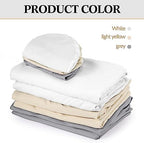 Kinlop 3 Sets Microfiber Massage Table Sheet Set 3 Colors 3 Piece Set Includes Massage Flat Sheet Fitted Sheet and Massage Face Rest Cover Stain Wrinkle-Resistant(Light Gray, Beige, White)