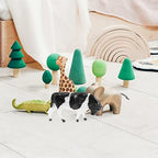 Zerodeko Mini Cow Models Set of 10 Realistic Plastic Animal Figurines for Kids Toys DIY Mini Landscape Decor Desktop Craft Accessories 1.18X0.47X0.39In