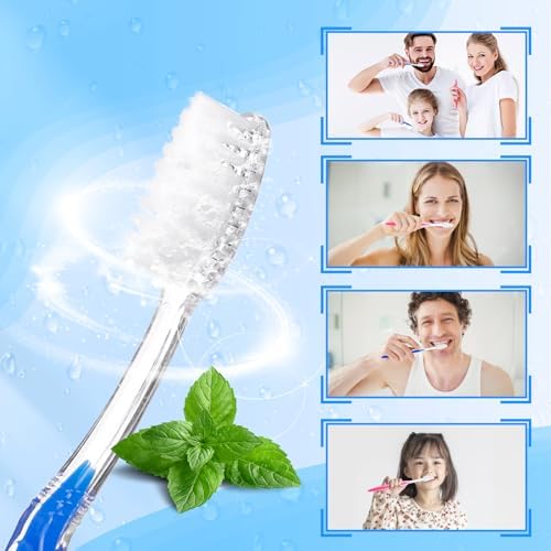 200 pcs Prepasted Disposable Toothbrushes Bulk Individually Wrapped Pre Pasted Soft Bristle Tooth Brush Set Travel Toothbrushes for Homeless Gift Hotel Camping Travel